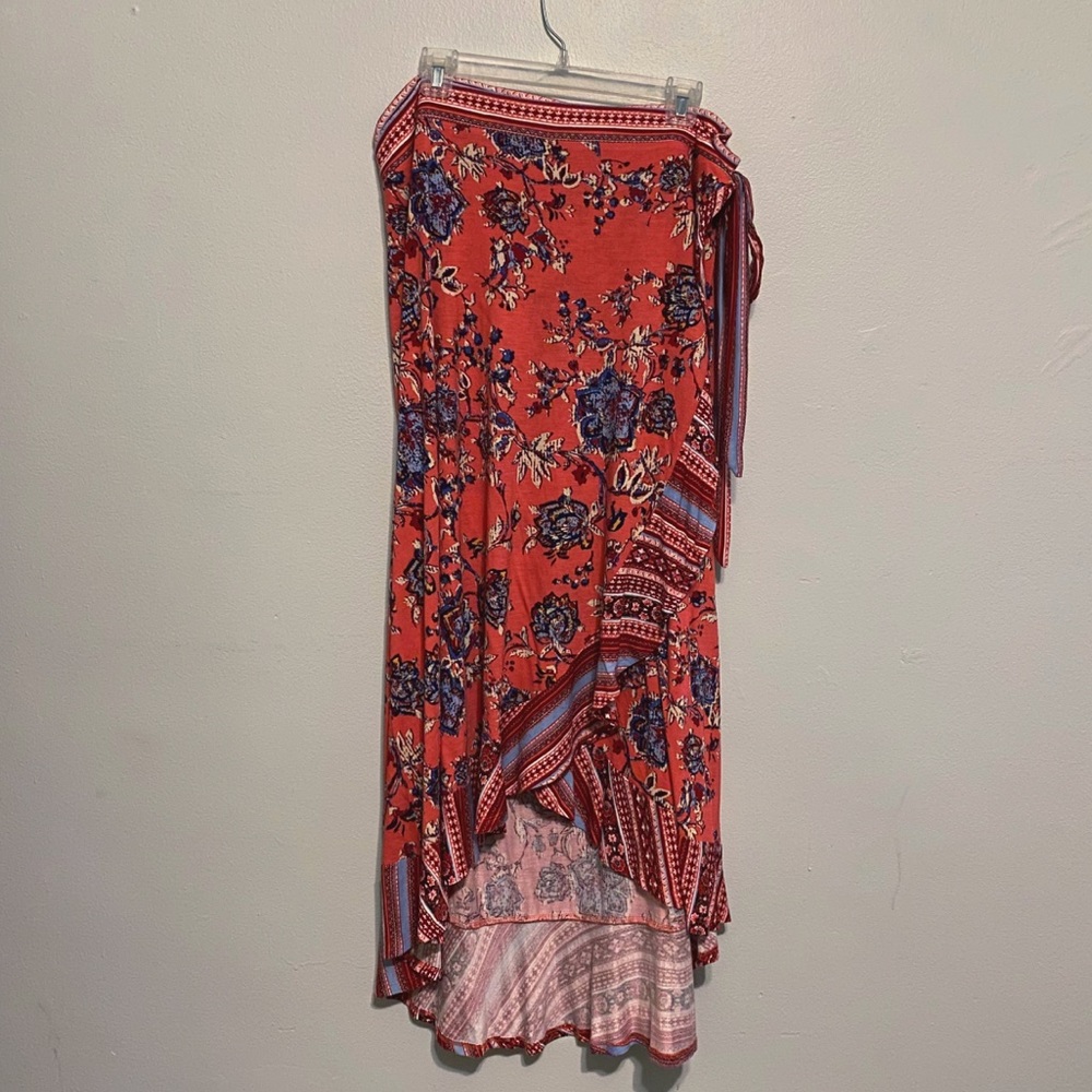 Floral wrap skirt